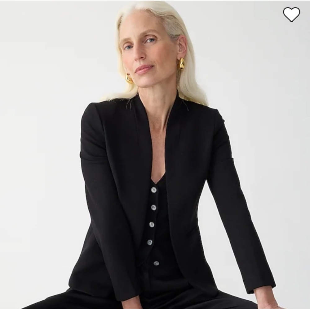 EUC J. Crew Going-out Blazer in‎ Stretch Twill Black Size 10
